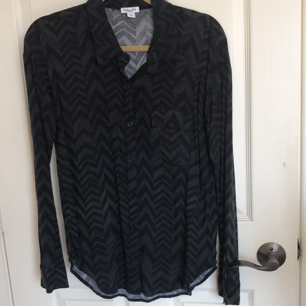 Splendid Chevron Print Long-sleeved shirt
